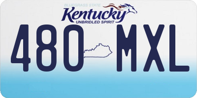 KY license plate 480MXL