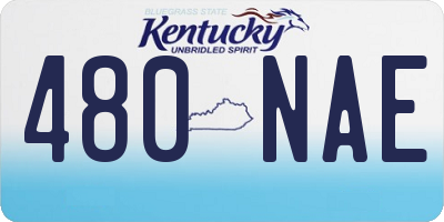 KY license plate 480NAE