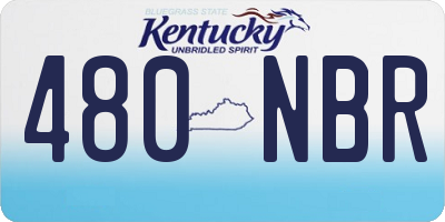 KY license plate 480NBR
