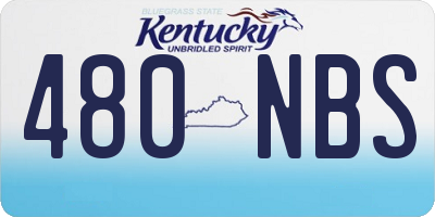 KY license plate 480NBS