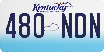 KY license plate 480NDN