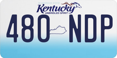 KY license plate 480NDP