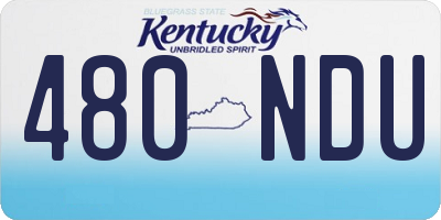 KY license plate 480NDU