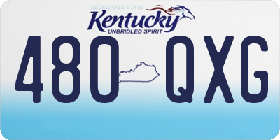 KY license plate 480QXG