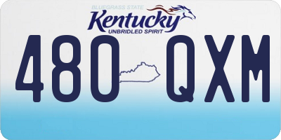 KY license plate 480QXM
