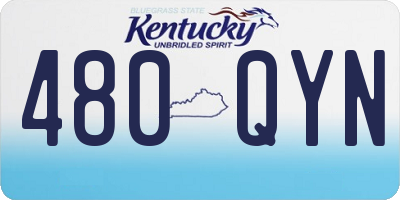 KY license plate 480QYN