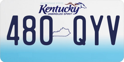 KY license plate 480QYV
