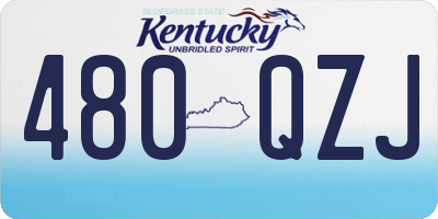 KY license plate 480QZJ