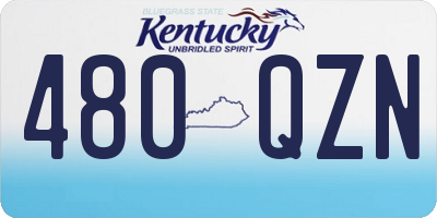 KY license plate 480QZN