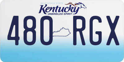 KY license plate 480RGX