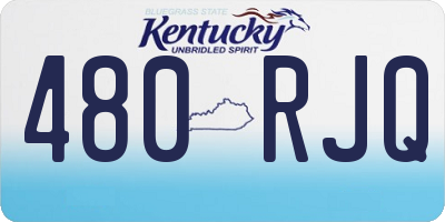 KY license plate 480RJQ