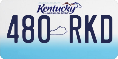 KY license plate 480RKD