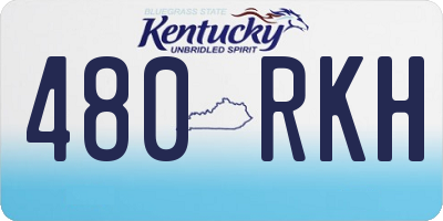 KY license plate 480RKH