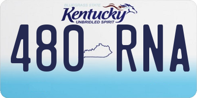 KY license plate 480RNA