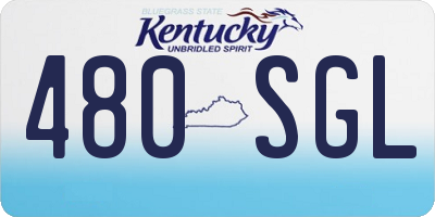 KY license plate 480SGL