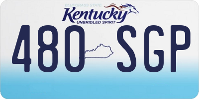KY license plate 480SGP