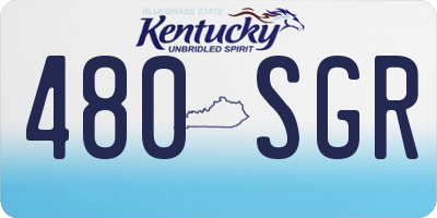 KY license plate 480SGR