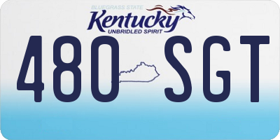 KY license plate 480SGT