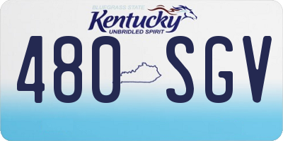 KY license plate 480SGV