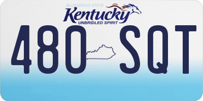 KY license plate 480SQT