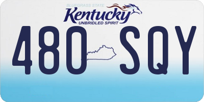 KY license plate 480SQY