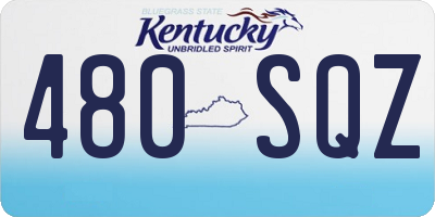 KY license plate 480SQZ