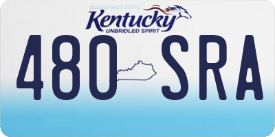 KY license plate 480SRA