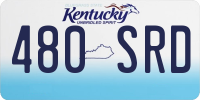KY license plate 480SRD