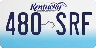 KY license plate 480SRF