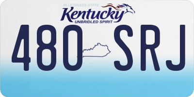 KY license plate 480SRJ