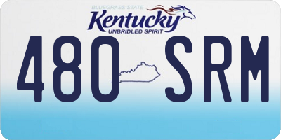 KY license plate 480SRM