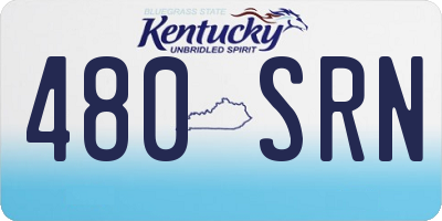 KY license plate 480SRN