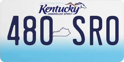 KY license plate 480SRO