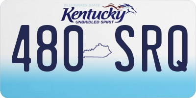 KY license plate 480SRQ