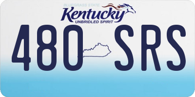 KY license plate 480SRS