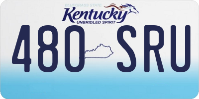 KY license plate 480SRU