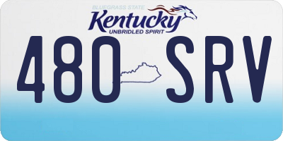 KY license plate 480SRV