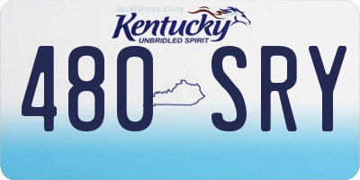 KY license plate 480SRY