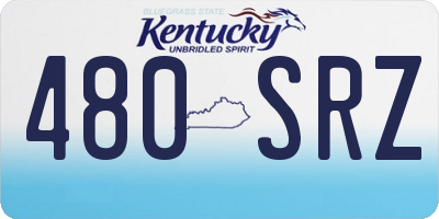 KY license plate 480SRZ