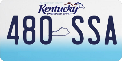 KY license plate 480SSA