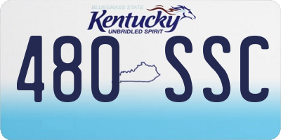 KY license plate 480SSC