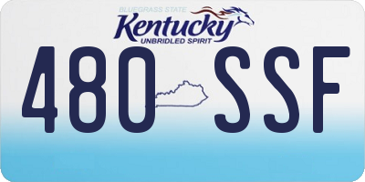 KY license plate 480SSF