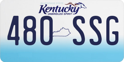 KY license plate 480SSG