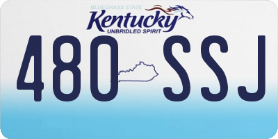 KY license plate 480SSJ