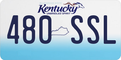 KY license plate 480SSL