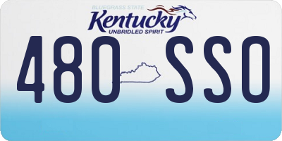 KY license plate 480SSO