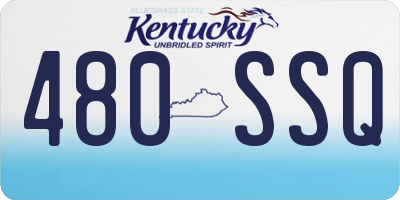 KY license plate 480SSQ