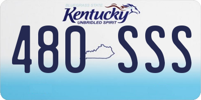 KY license plate 480SSS