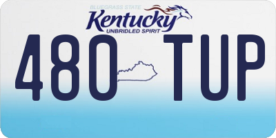 KY license plate 480TUP