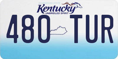 KY license plate 480TUR